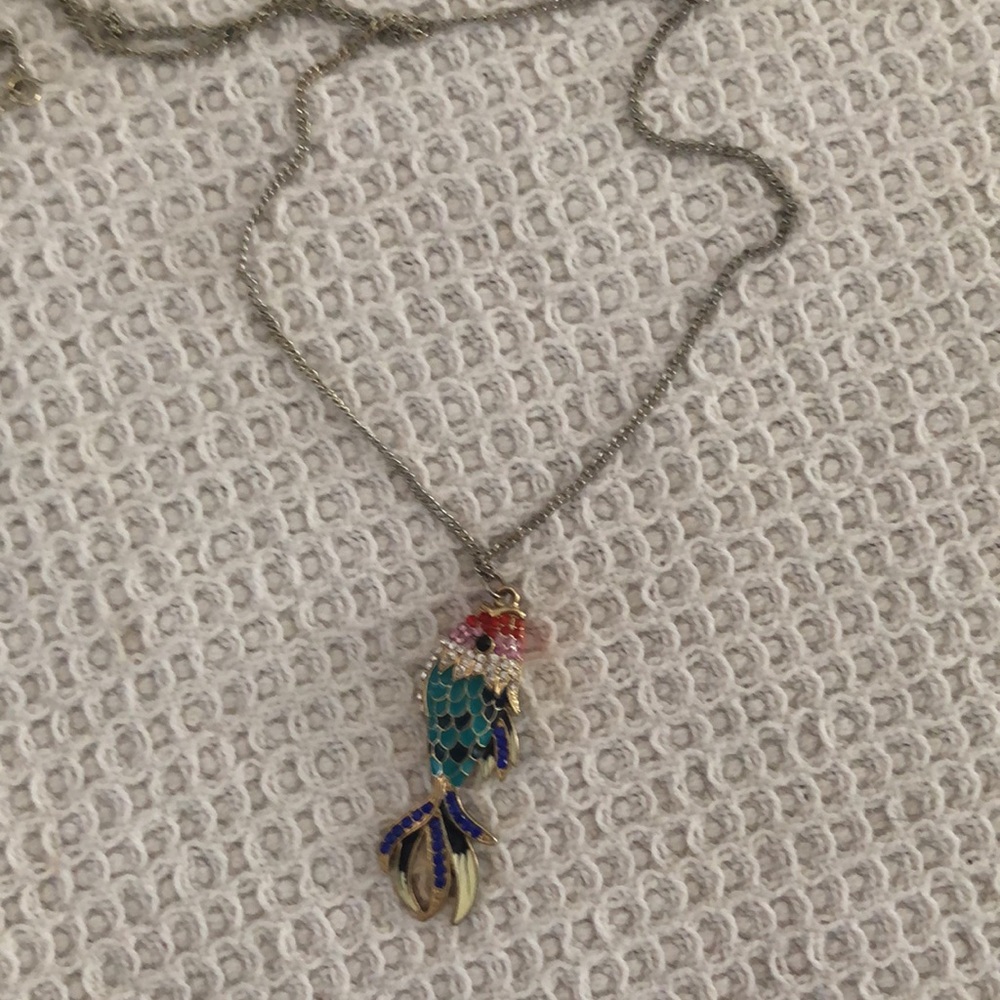 Long Sparkle Multicolor Fish Necklace